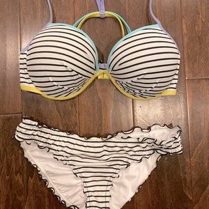 Victoria’s Secret Striped Push-Up Bikini Set